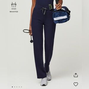 FIGS Navy high waisted livingston pants - S Tall